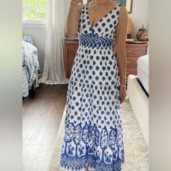 J. Crew Dresses & Skirts - J. Crew Santorini Block Print Maxi Dress, Size 00